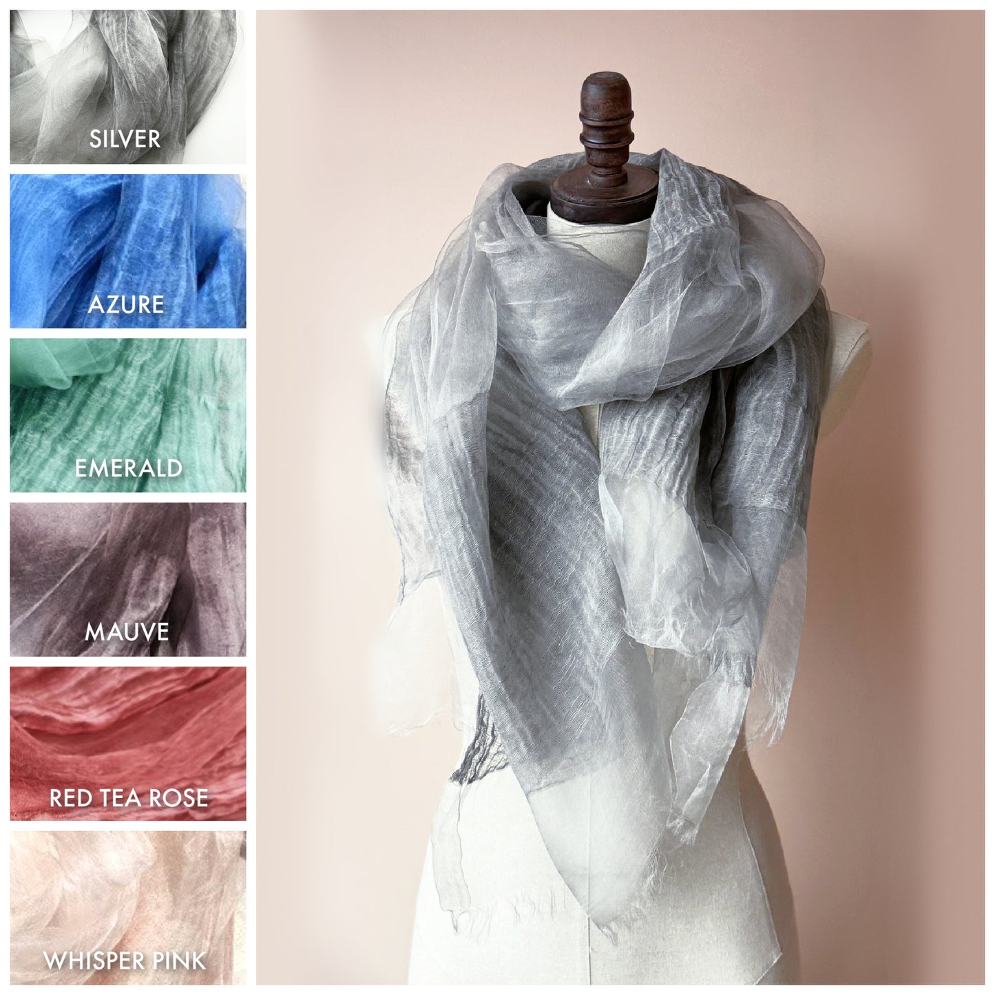 Summer Silk Gauze Scarf | 7 Colors