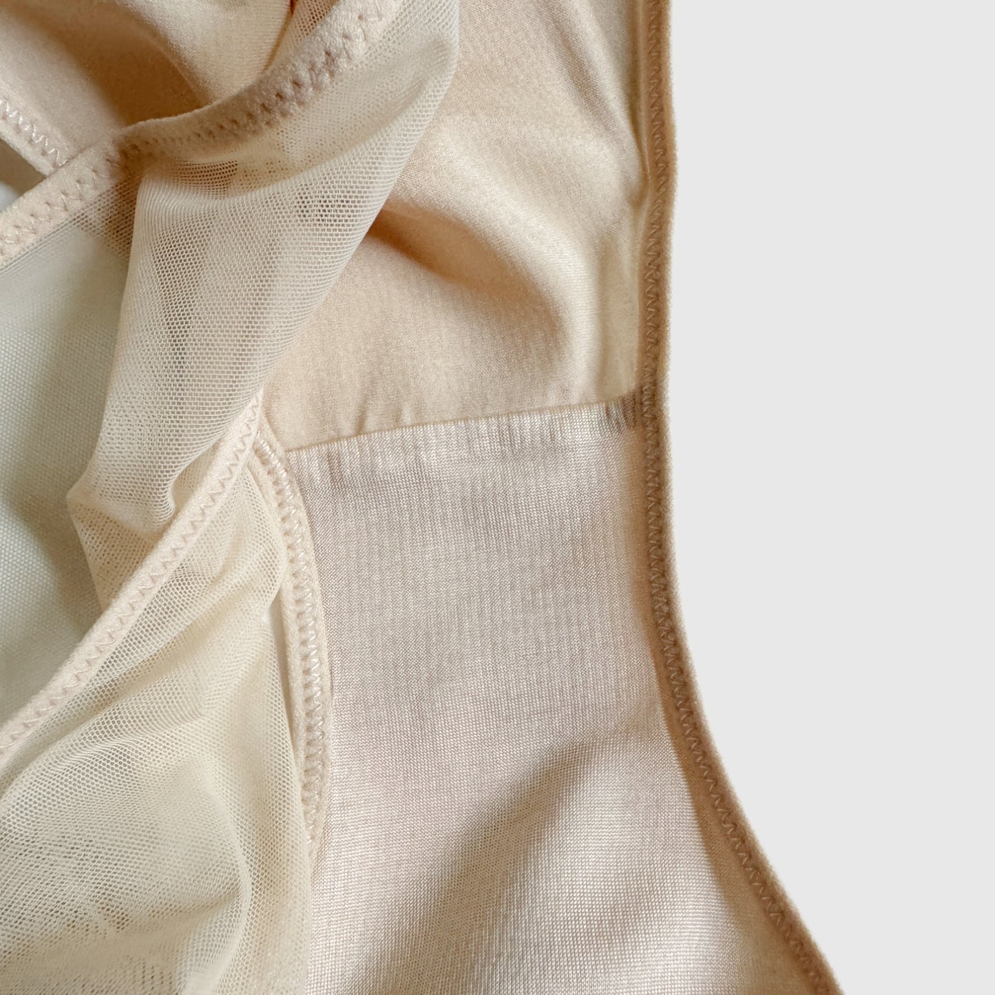 Silk and sheer mesh bikini briefs Medium/Large | Women's silk lingerie and underwear