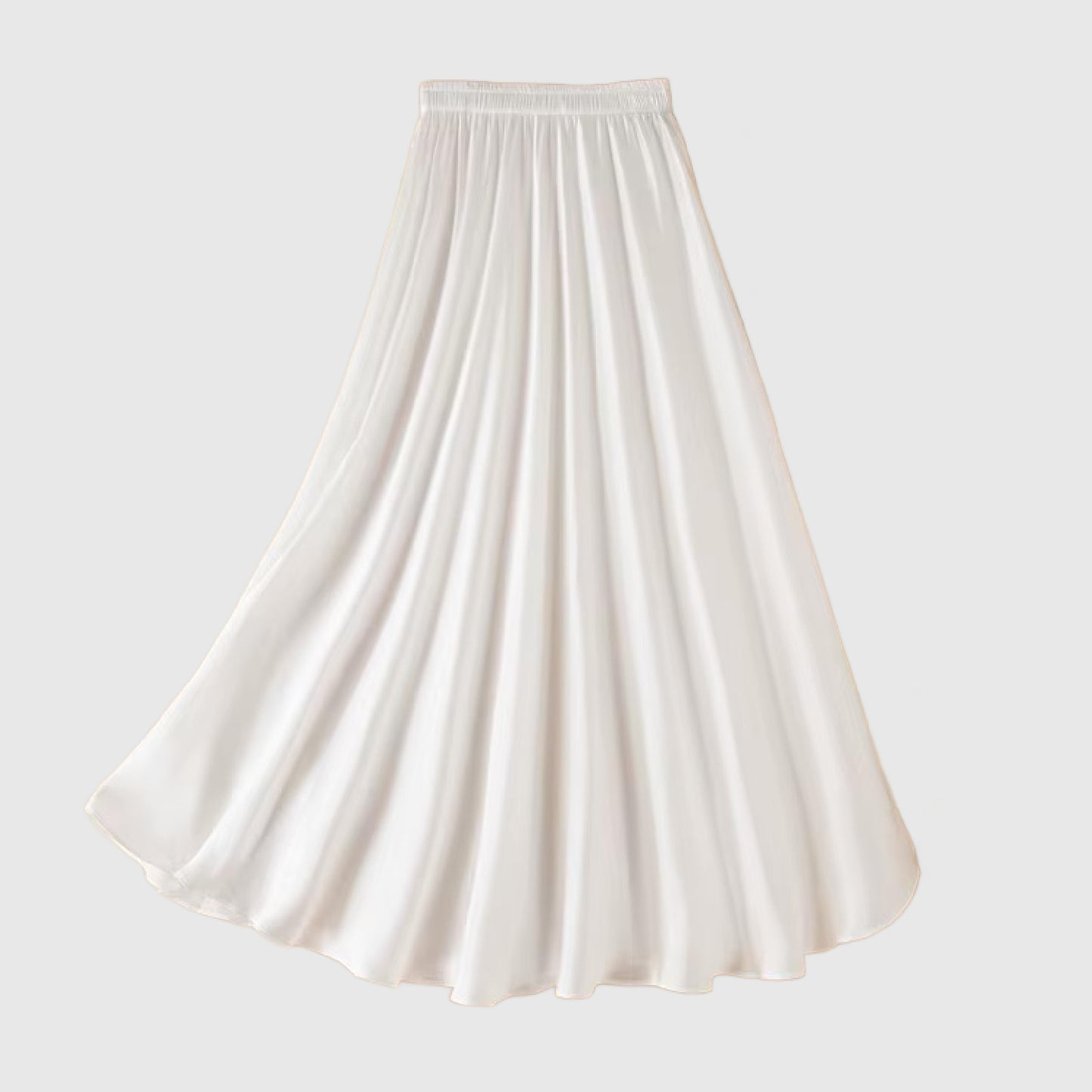 Long flare silk skirt | Summer skirt in natural silk