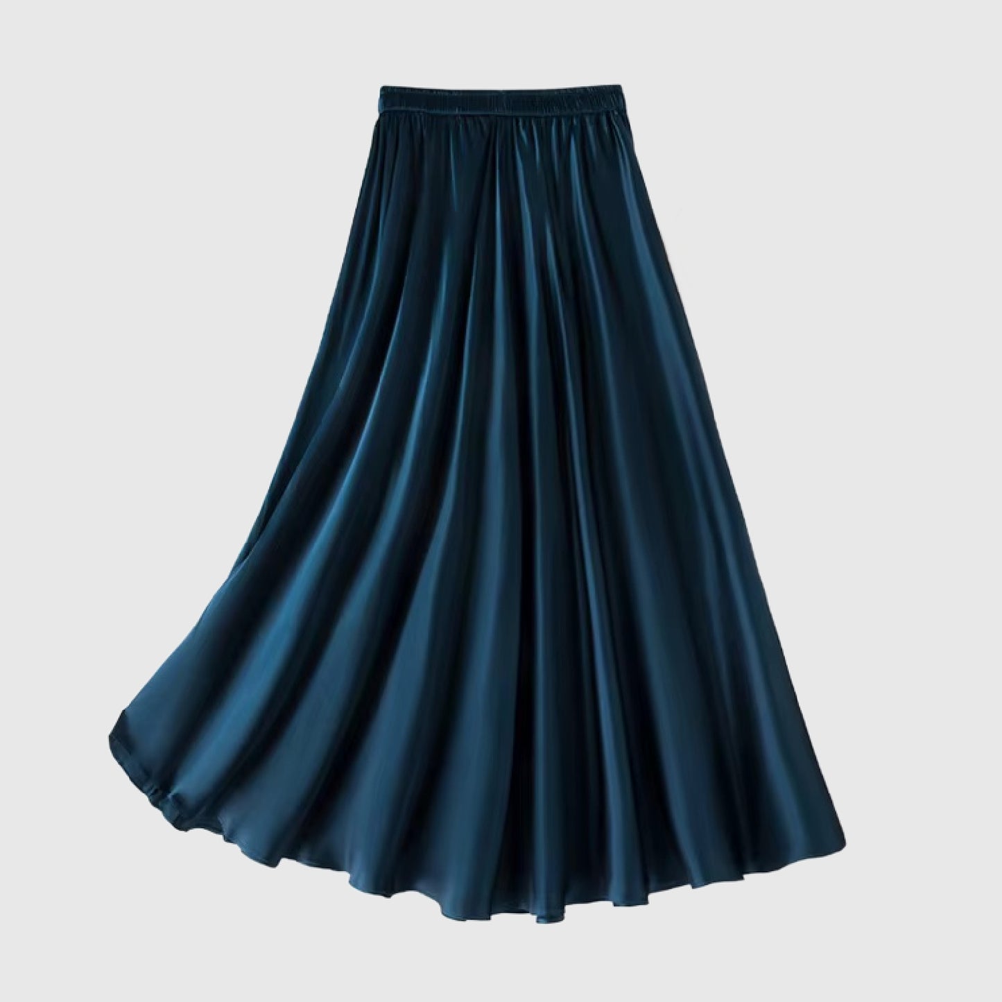 Long flare silk skirt | Summer skirt in natural silk