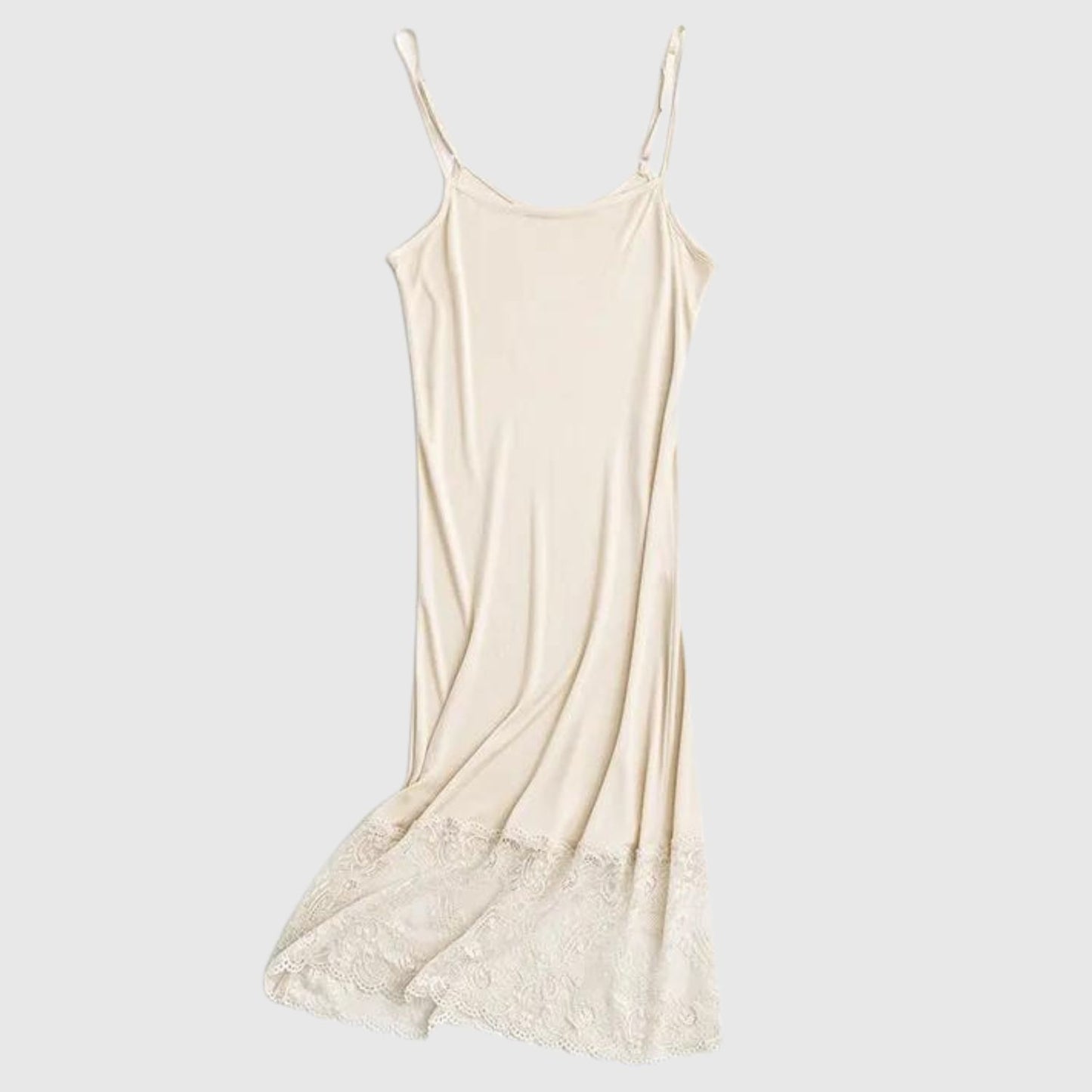 Silk Slip Dress with lace hem | 3 colors