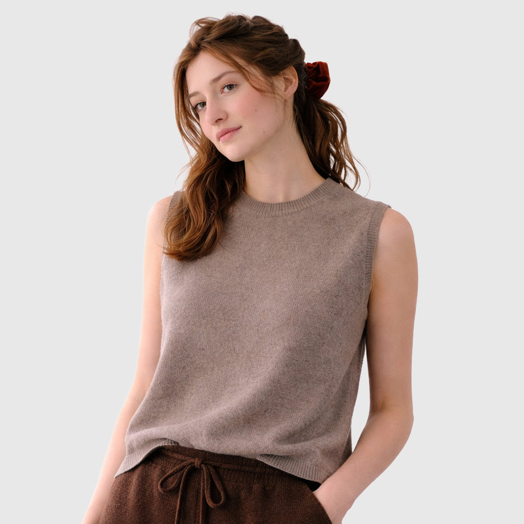 Sleeveless merino wool top | Women’s knitwear