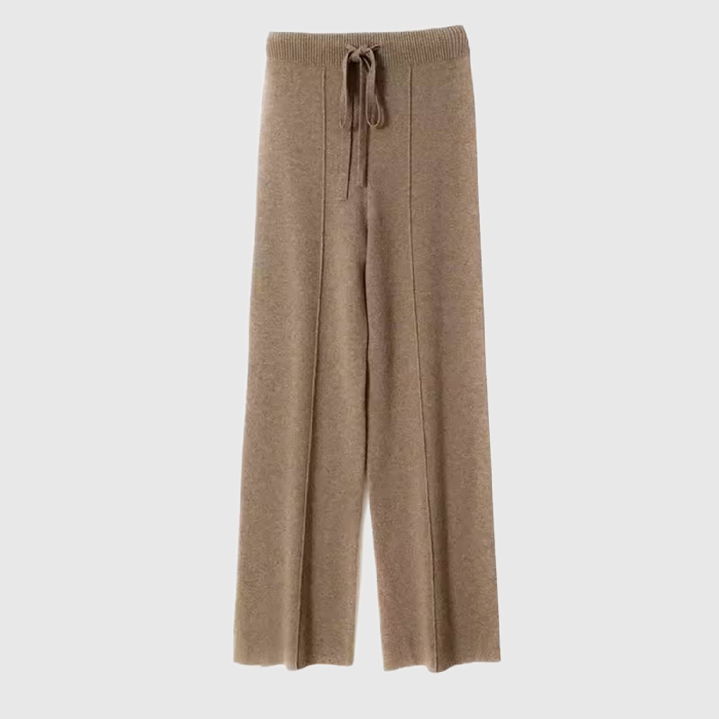 Wide leg drawstring pants | Women's merino wool casual clothing
