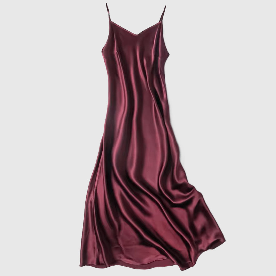 Natural Silk Long Slip Dress | 10 Colors | Women’s loungewear