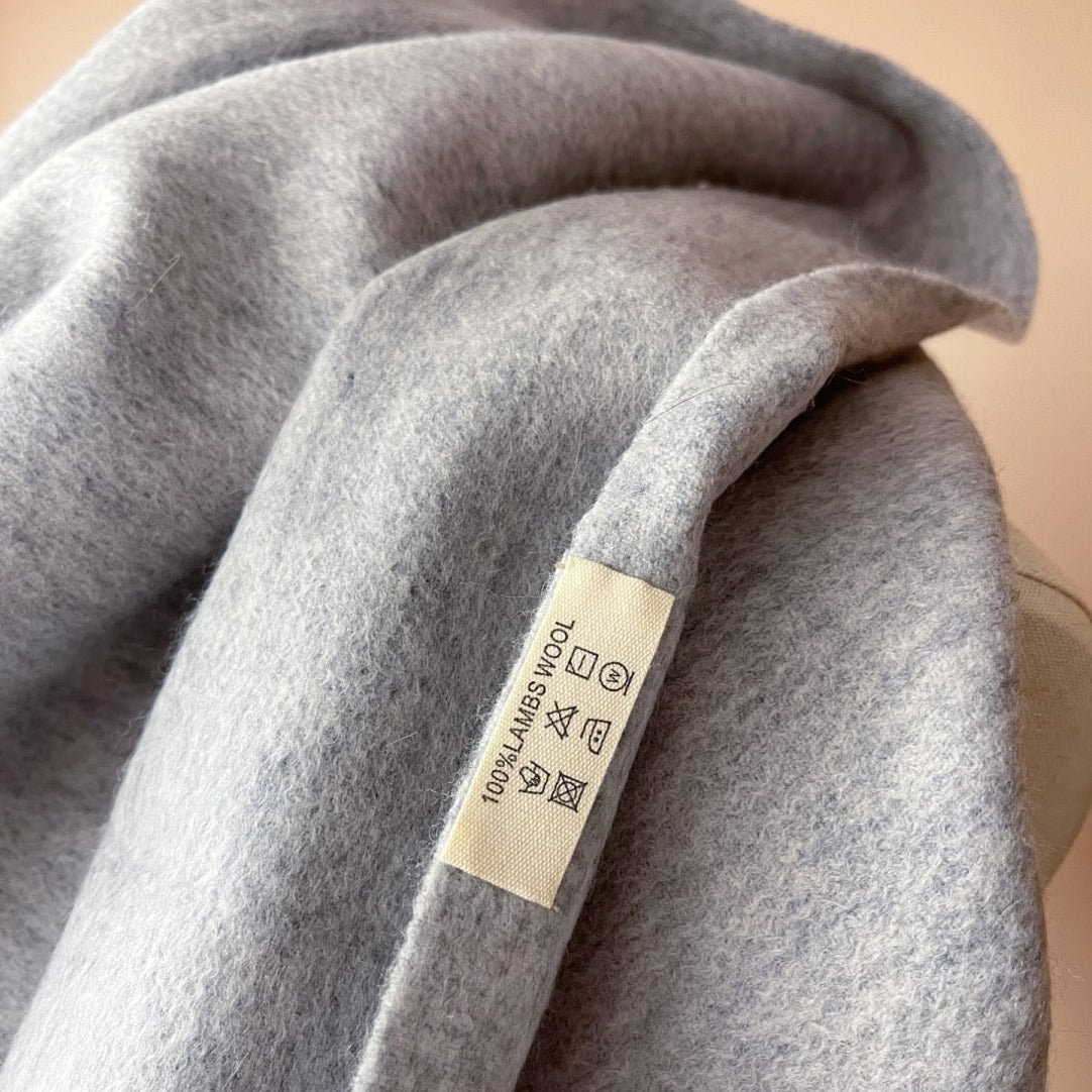 natural lambs wool scarf | long wool winter scarf