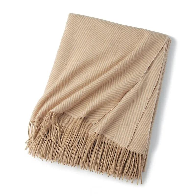 beige blanket scarf