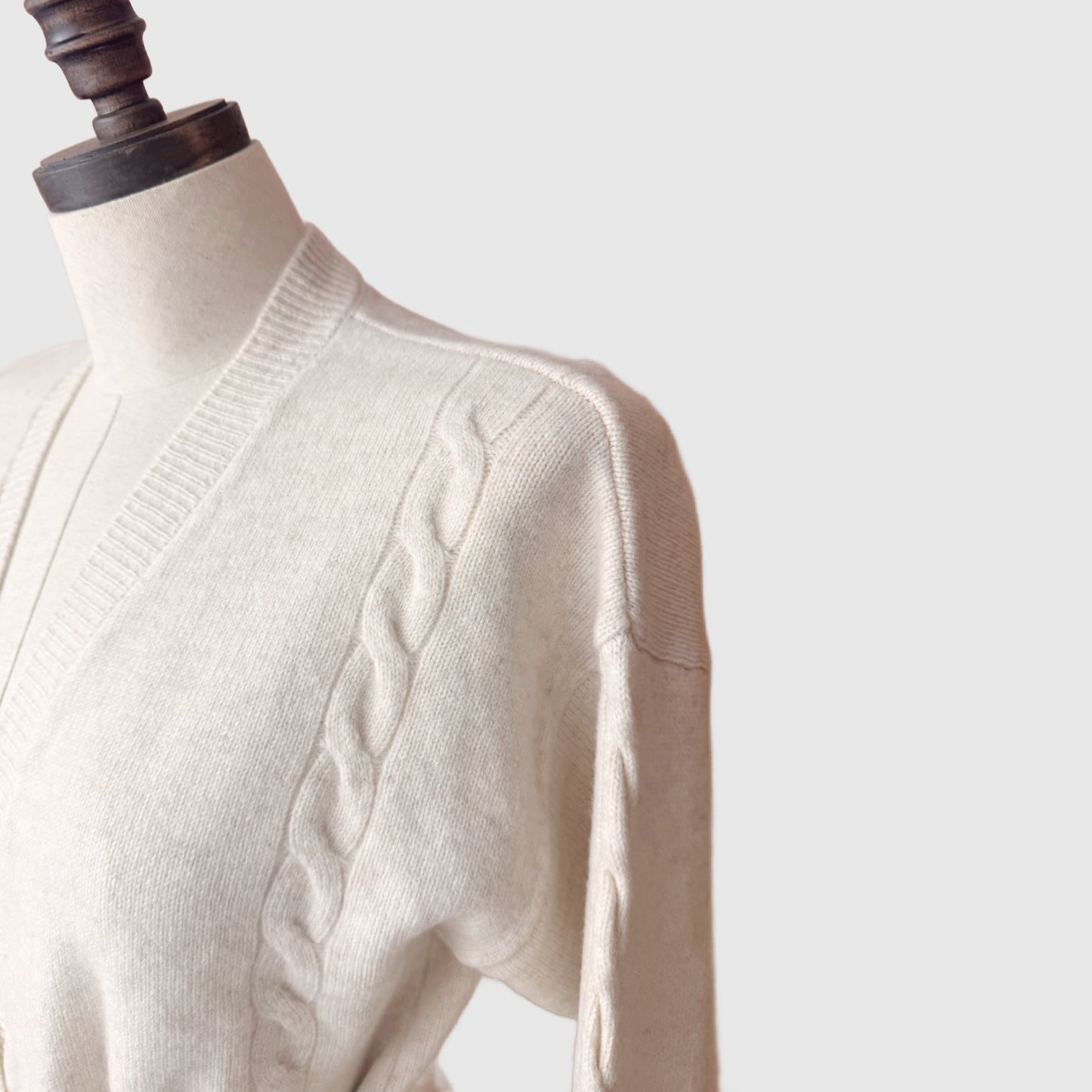 Belted merino wool cardigan with pockets | 3 Colors | Women's wool knitwear