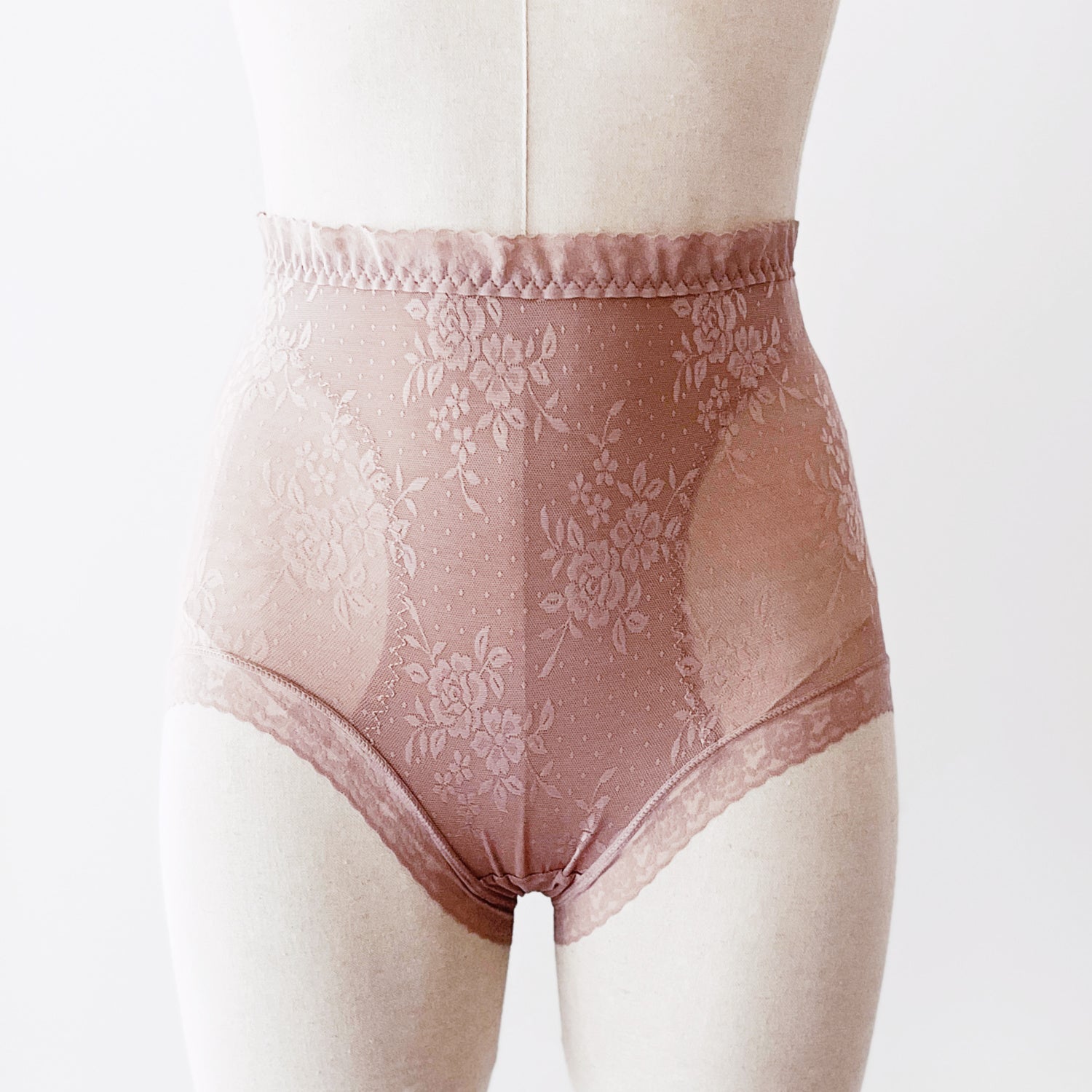 High waist cotton lace panty brief women's