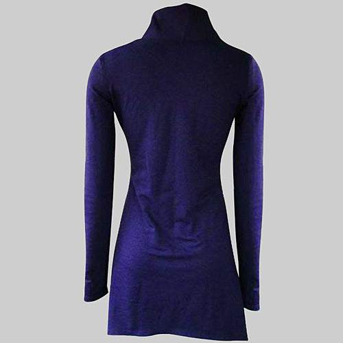 Purple short bamboo dress | Women's tunic in organic cotton | Buy made in Canada organic clothing for women | Shop organic tunics and dresses from Canada | Econica