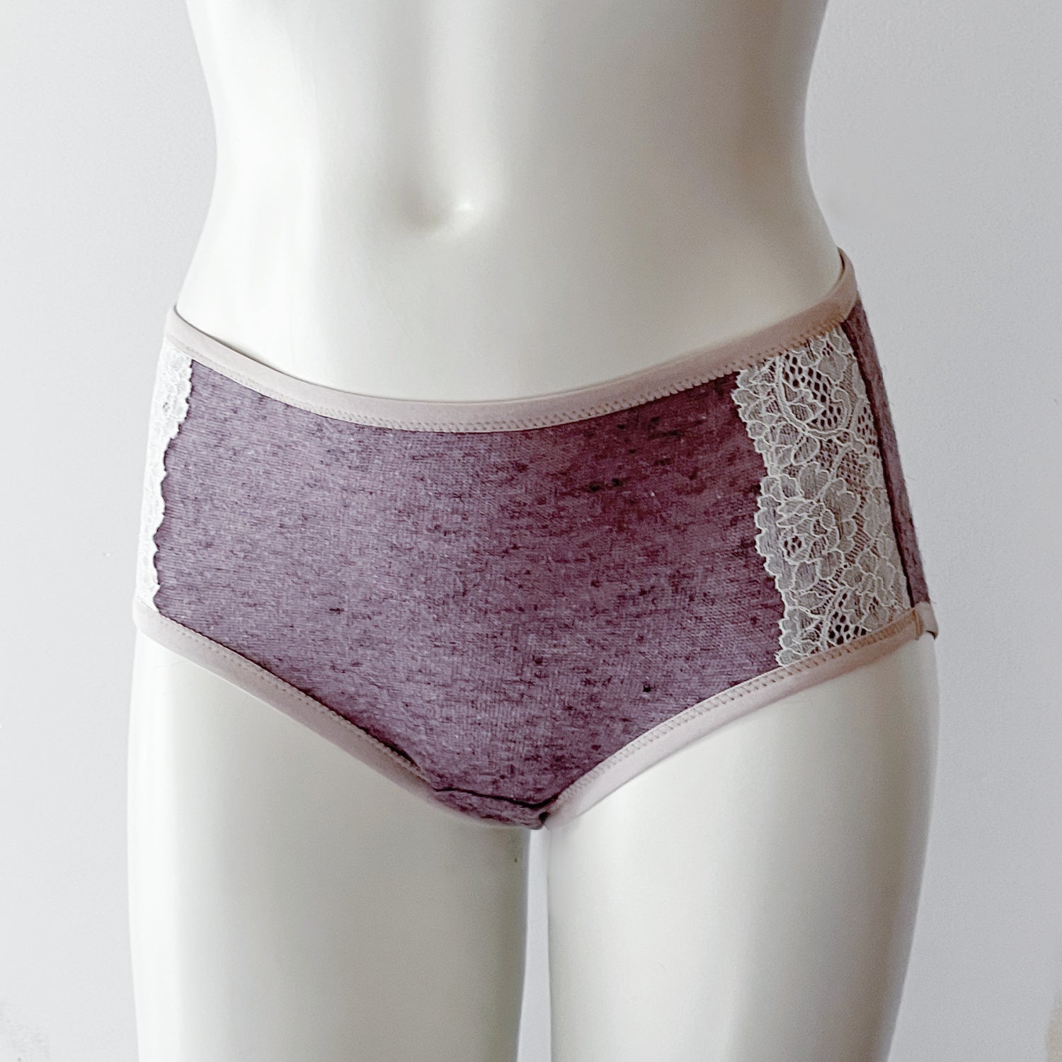 Women's linen underwear brief - purple haze