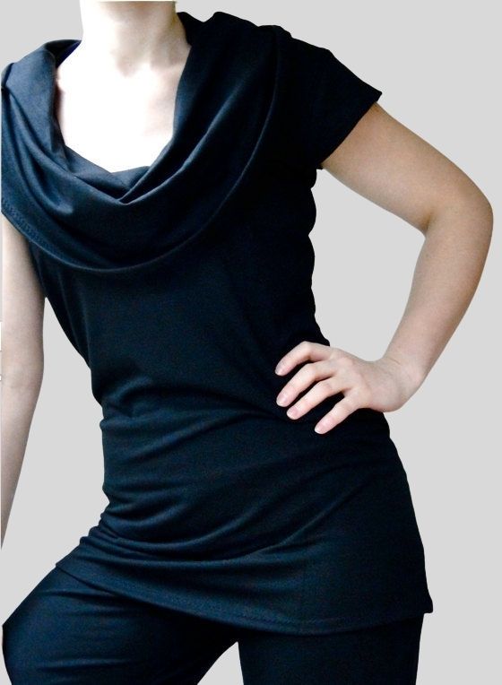 black organic cotton shirt tunic Canada