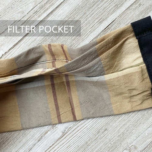face mask with filter pocket