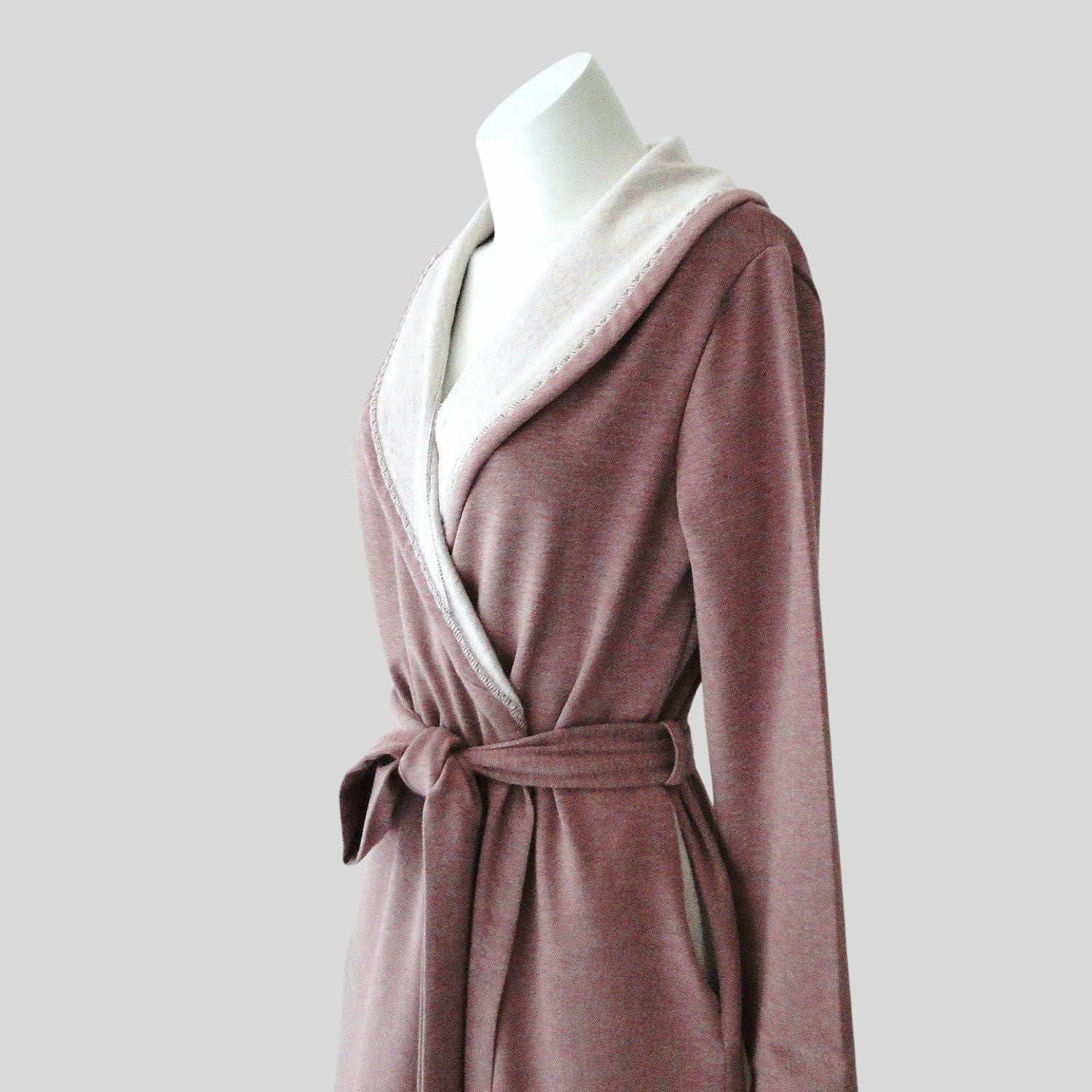 Organic Women's Bathrobe with pockets  Made in Canada Cotton Robe – econica