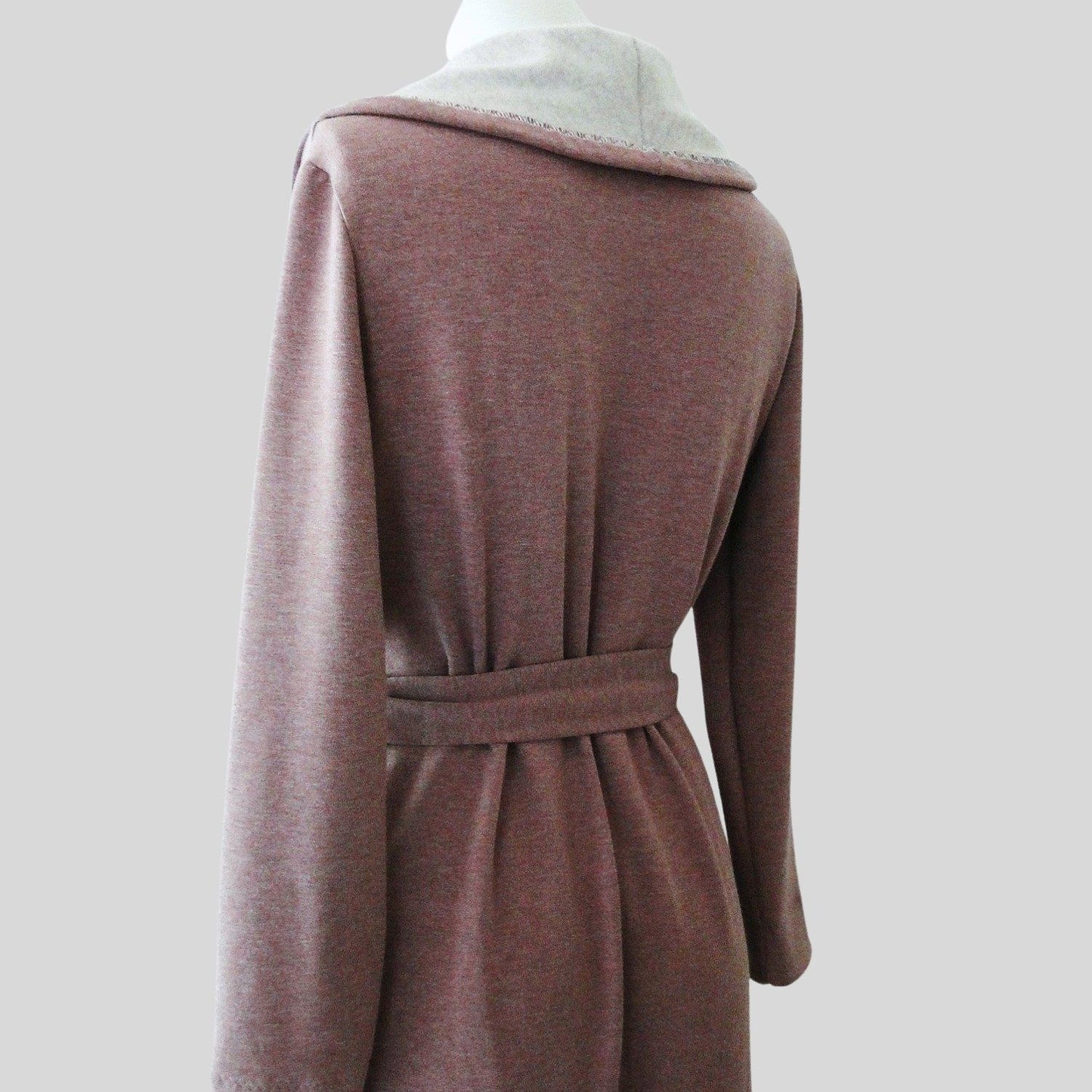 Dusty rose Best Organic cotton bathrobe with pockets | Made in Canada sleepwear