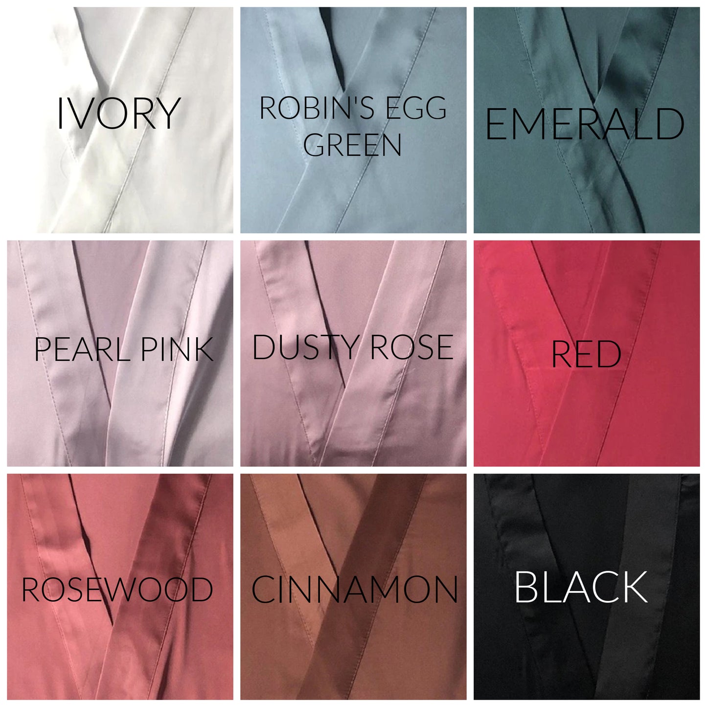 Bridal party Satin robes from Canada