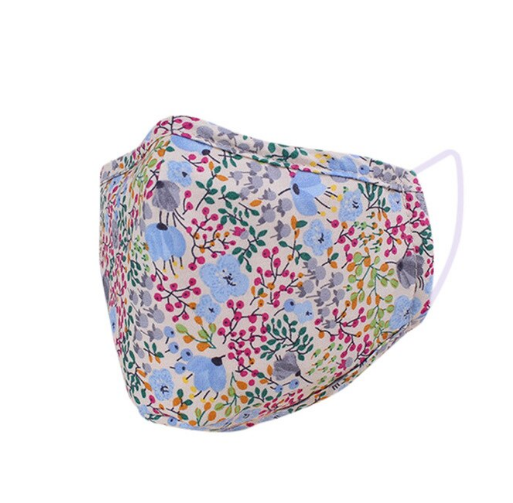 floral face mask| Buy organic cotton face masks | Shop made in Canada face masks | Silk, cotton and linen face masks from Canada