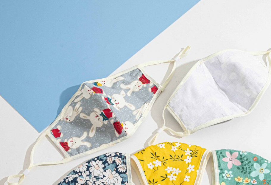 cotton fitted face mask for kids
