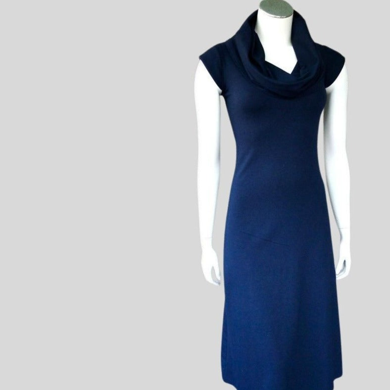 Maxi dress with cap sleeves | Long dress for women | Shop made in Canada women's dresses | Econica