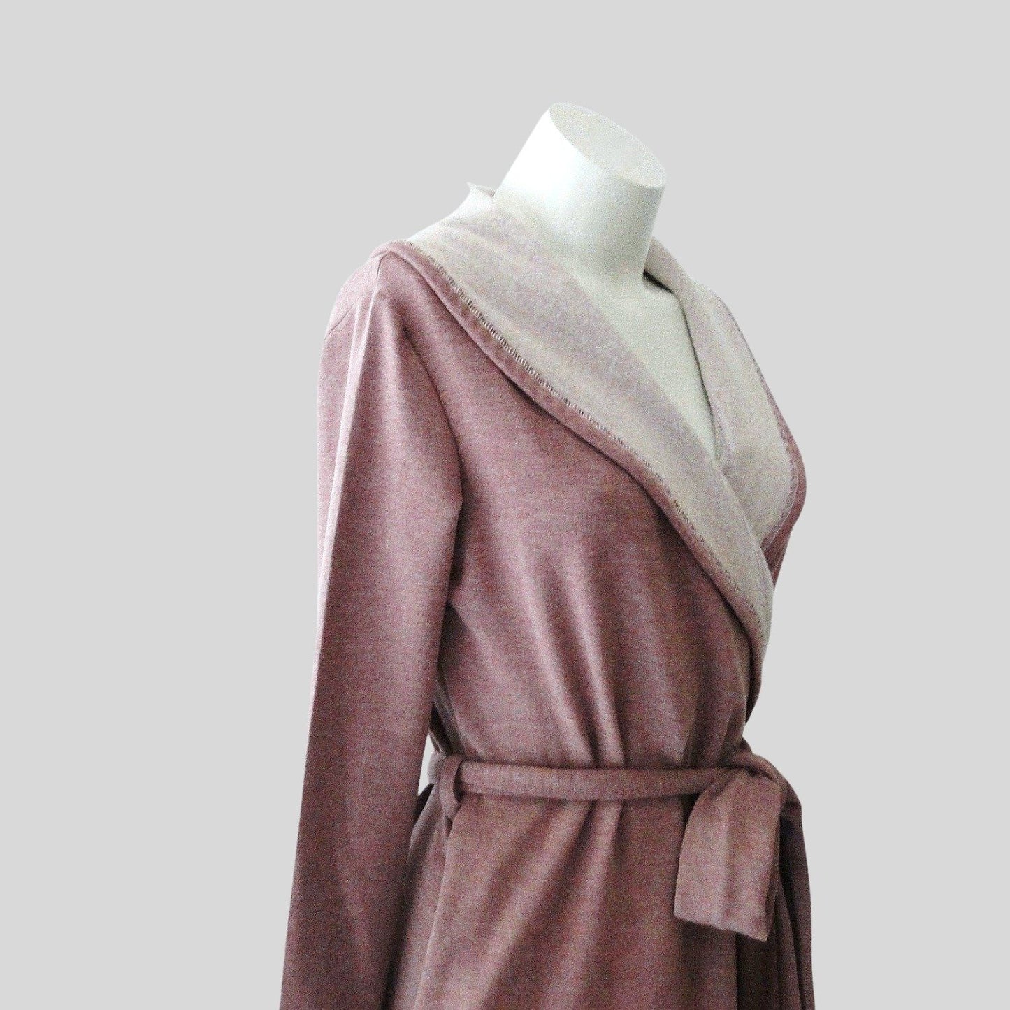 Maxi women's Organic cotton bathrobe with pockets | Made in Canada sleepwear