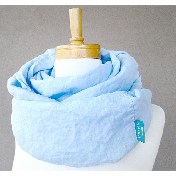 Blue 100% linen scarf Canada | Shop pure linen summer scarves | Made in Canada