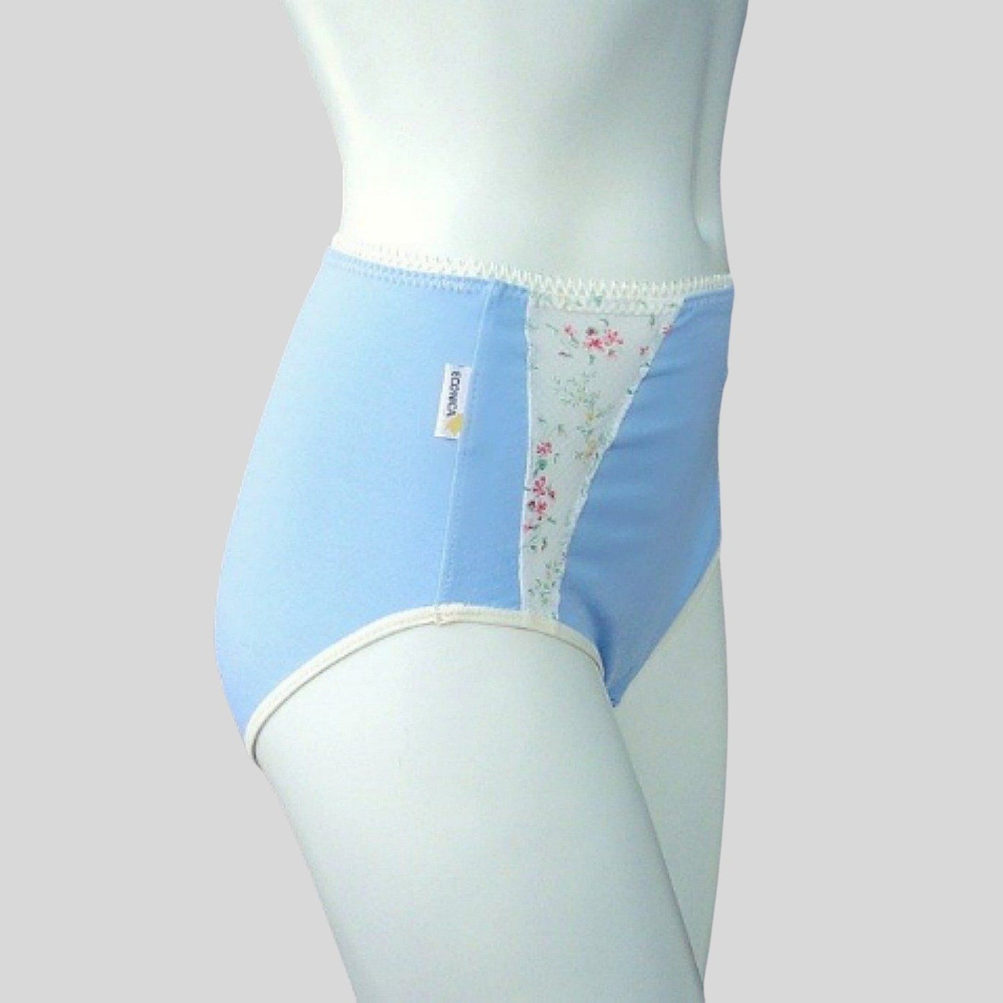 The softest High waisted underwear | Made in Canada panties | organic cotton floral panty | bamboo lingerie | Econica