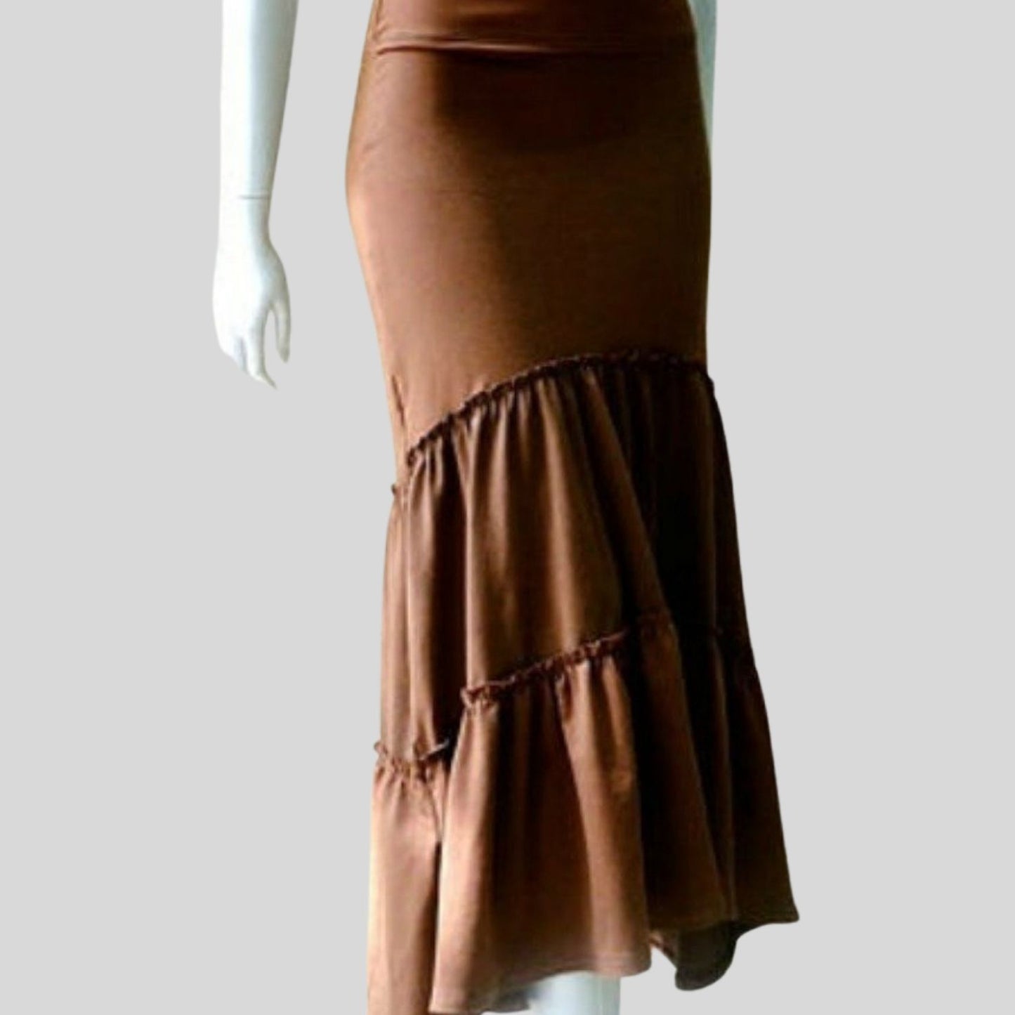 Very long Fit and flare skirt Canada | Shop maxi summer skirts made in Canada | Econica organic women's clothing shop