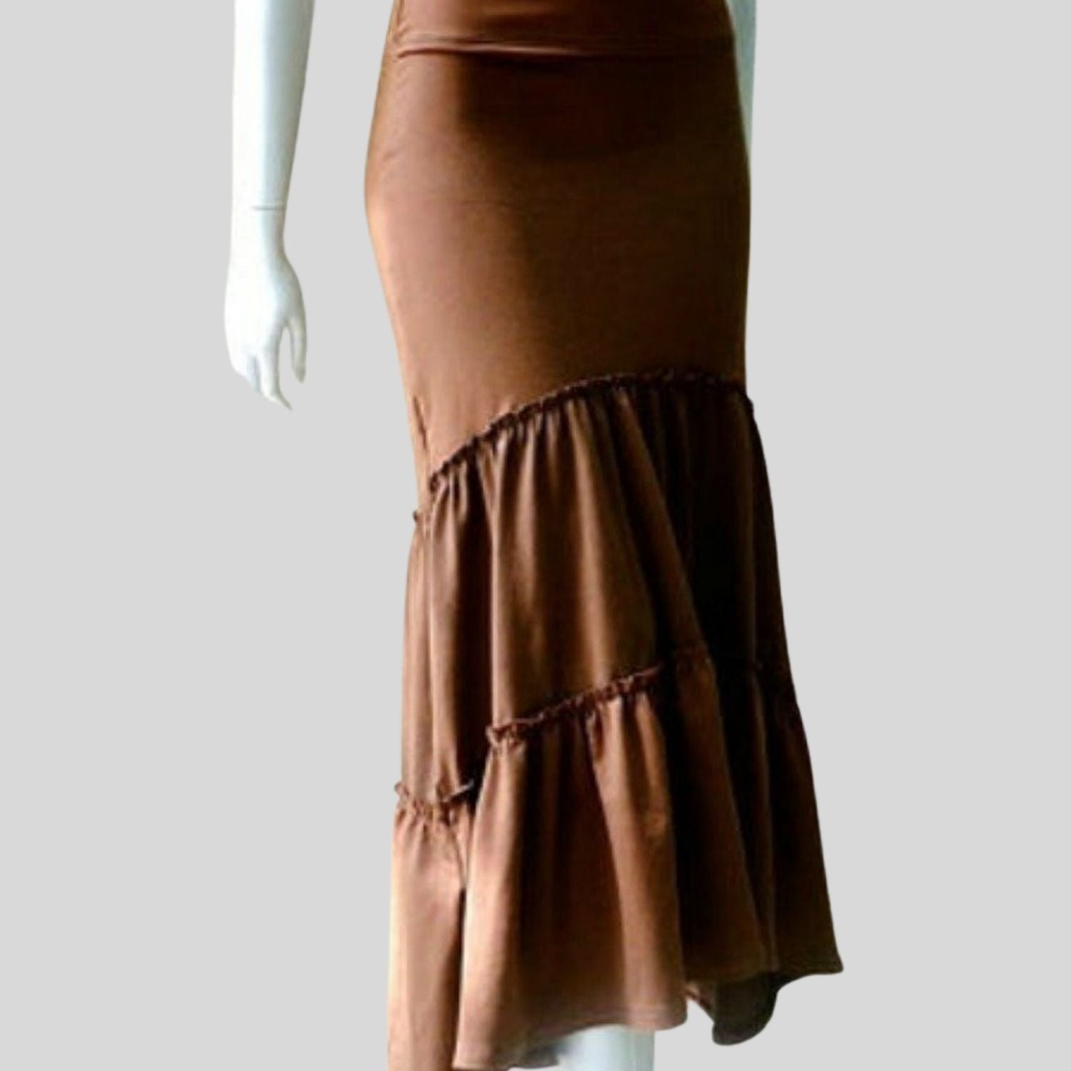 Very long Fit and flare skirt Canada | Shop maxi summer skirts made in Canada | Econica organic women's clothing shop 