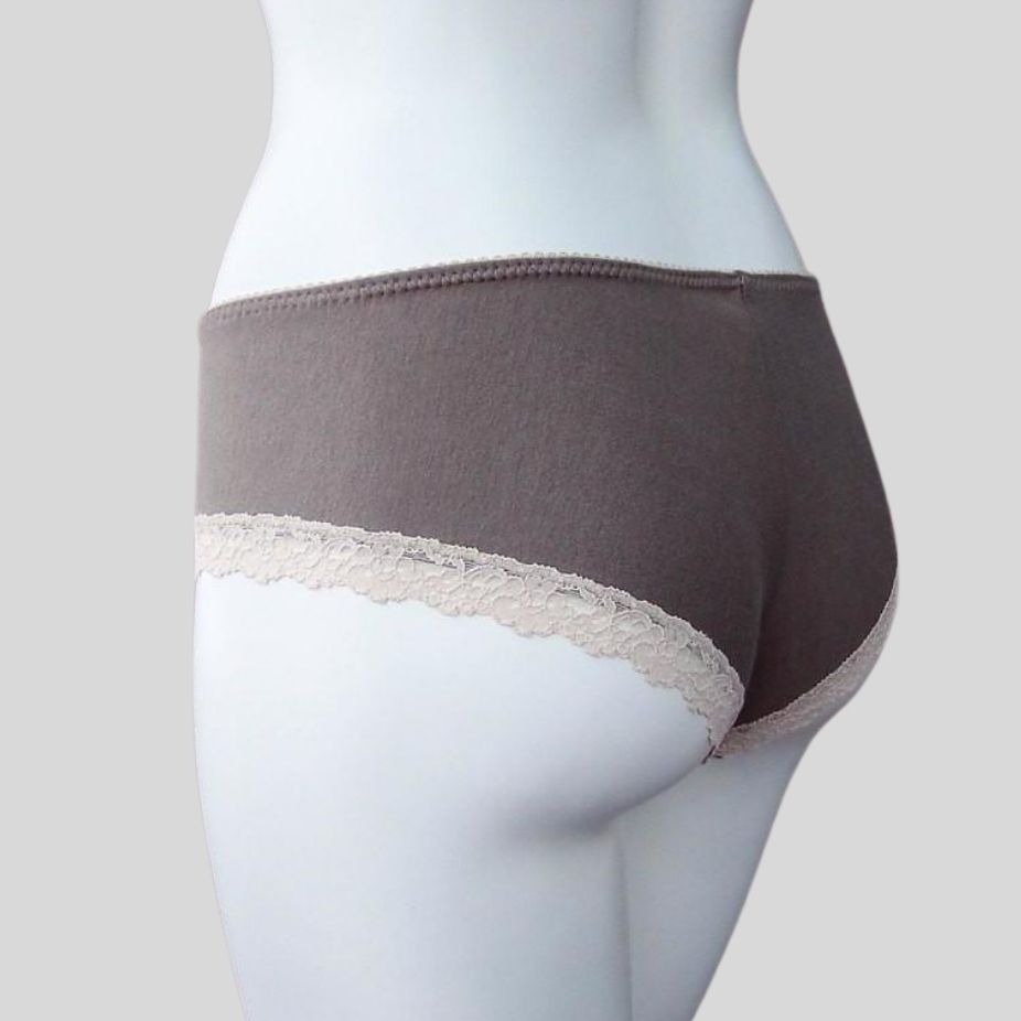Grey organic cotton panties | Made in Canada