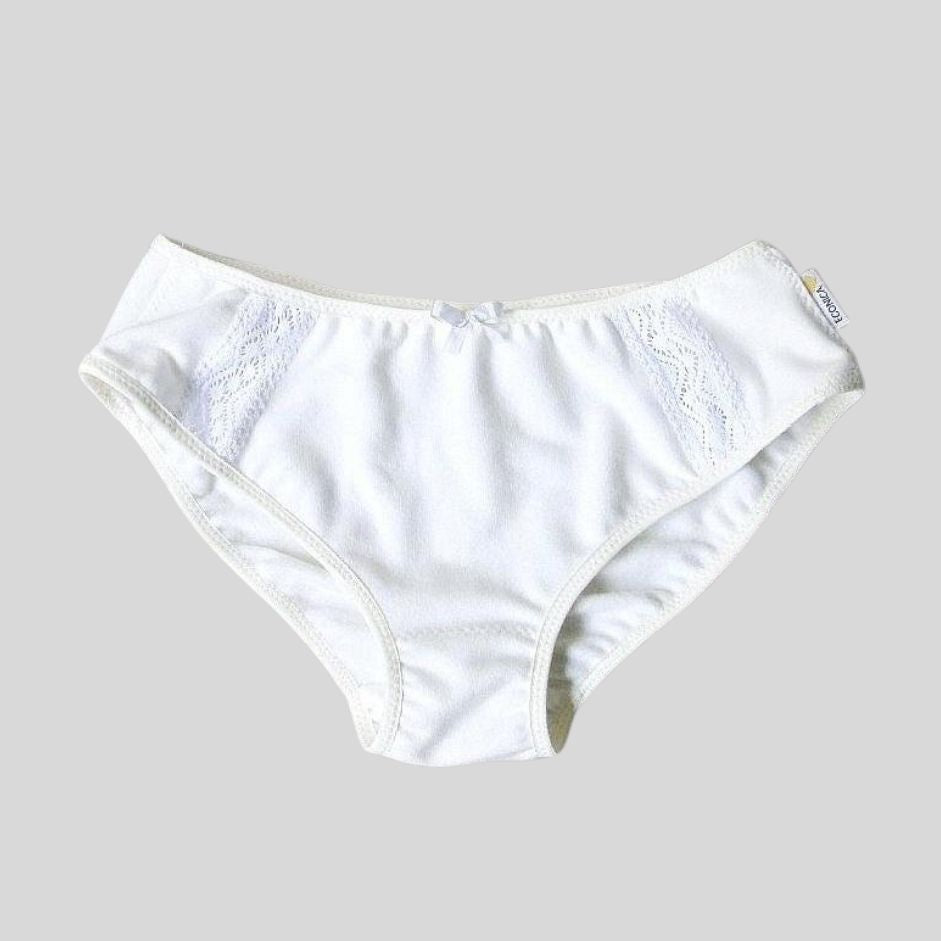 White bikini underwear  Organic cotton lingerie made in Canada