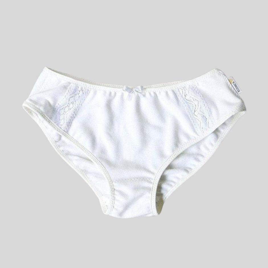 organic cotton white panties | Made in Canada women's underwear shop