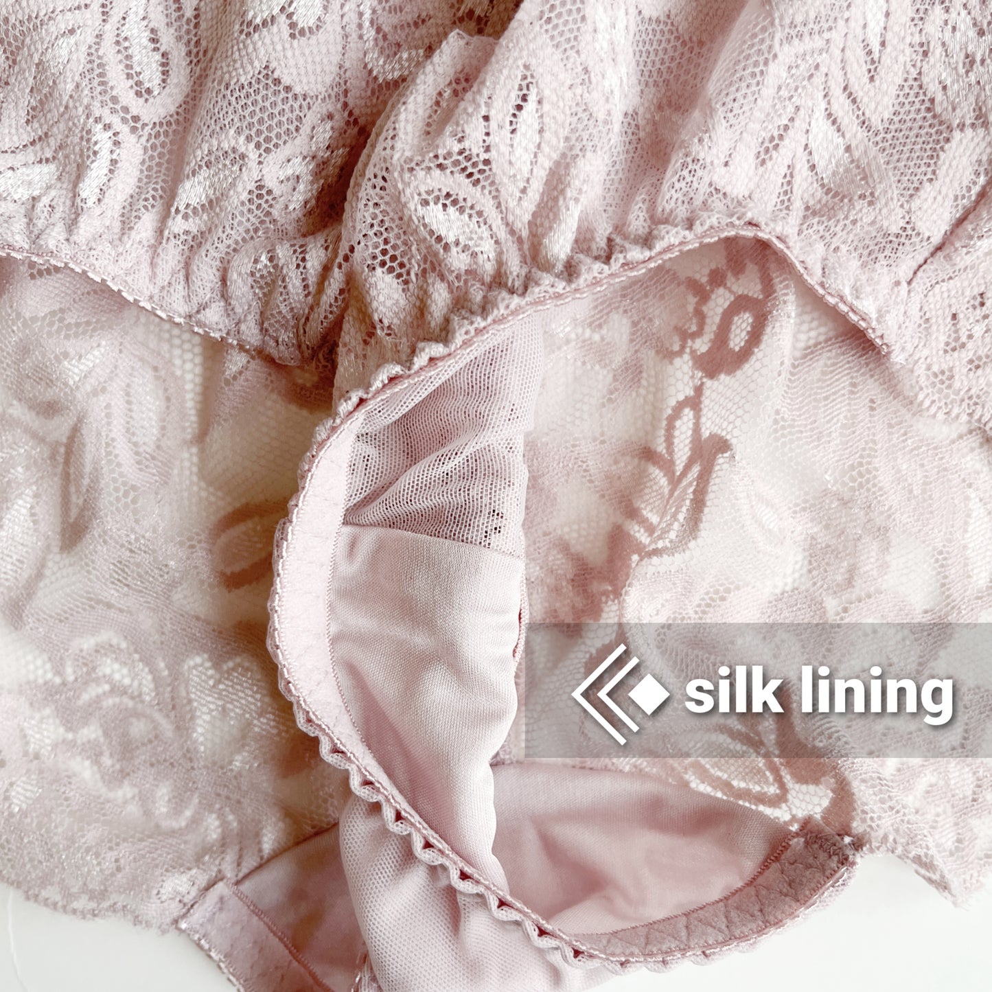 silk panties high waist | Made in Canada scalloped lace underwear