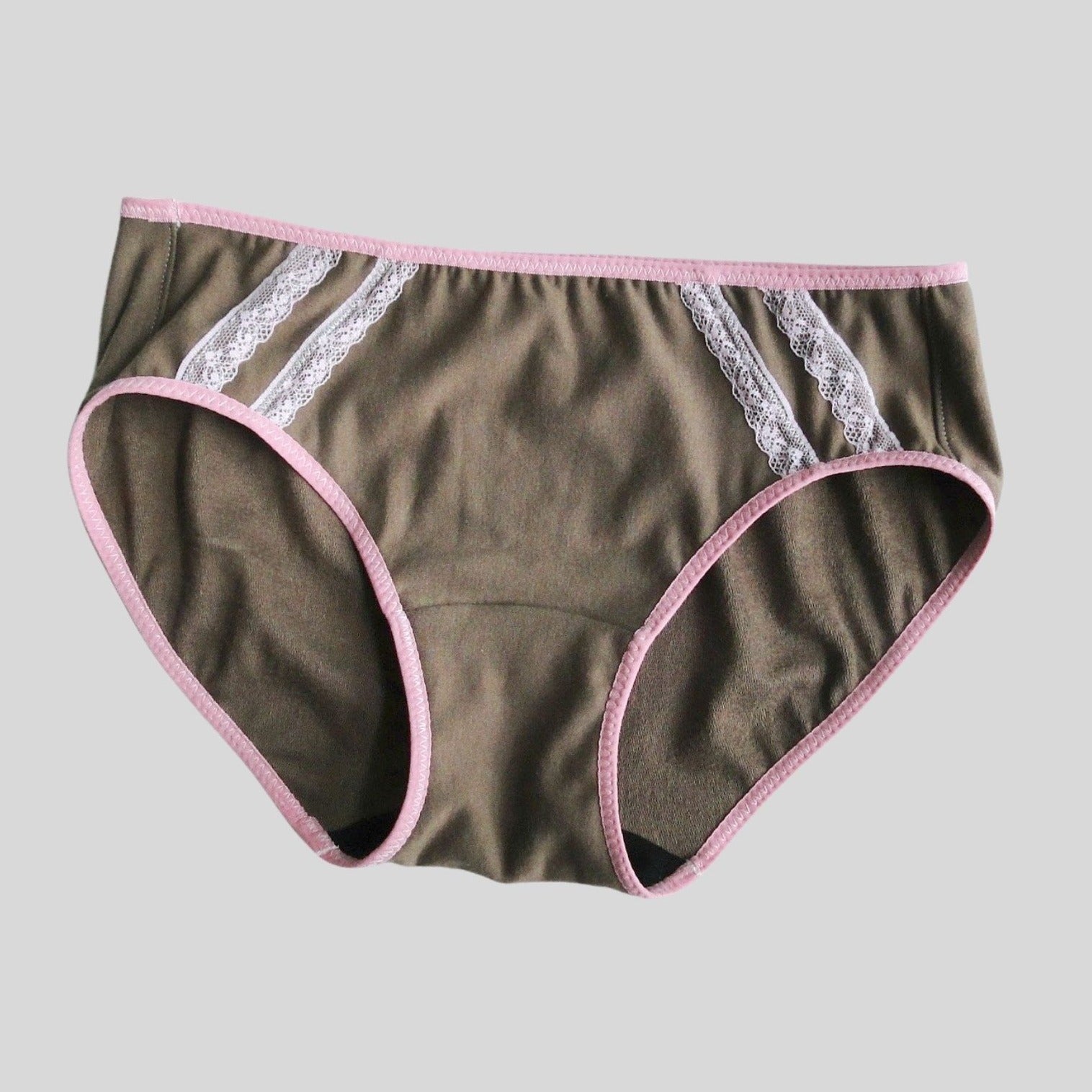 Organic cotton underwear brief lace  Made in Canada women's underwear –  econica
