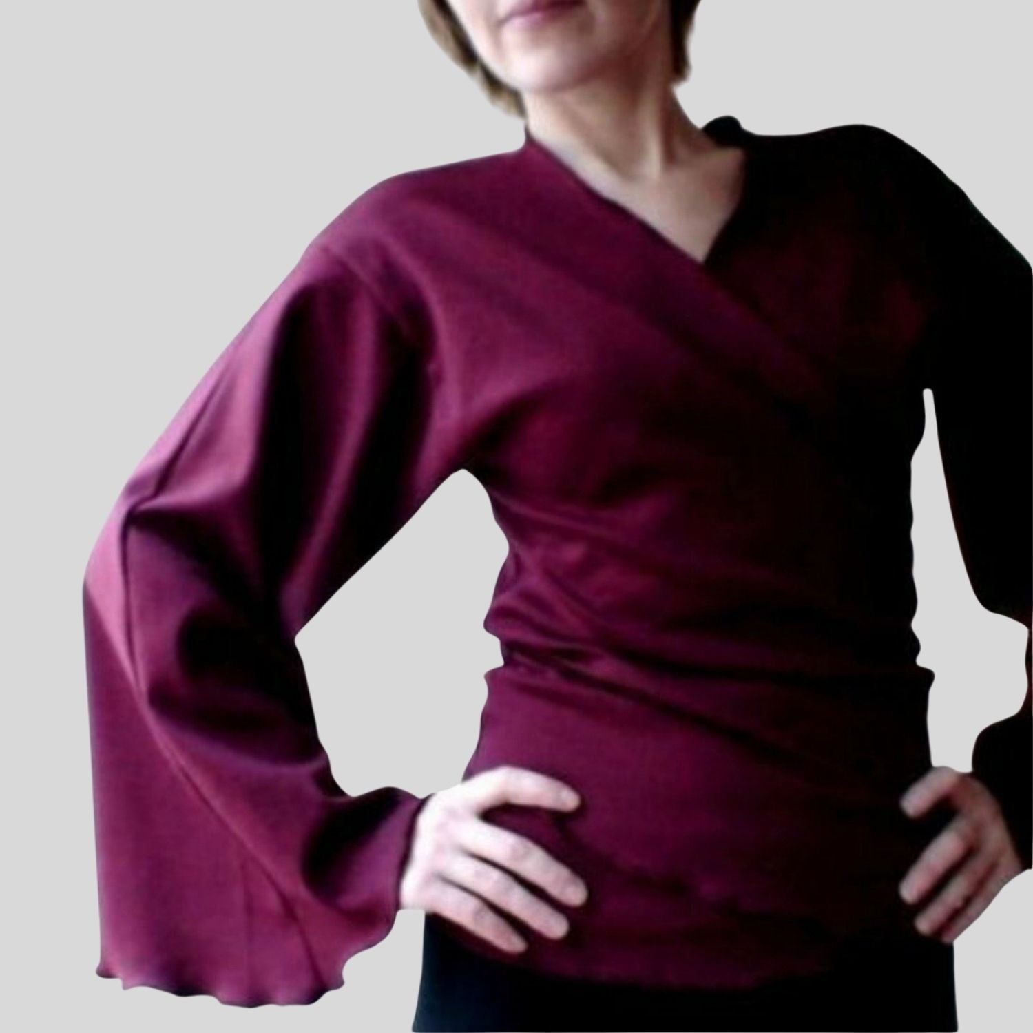 Buy kimono sleeve top | Made in Canada kimono wrap tops | Best kimono sleeve wrap shirts for women | Organic cotton clothing shop Econica