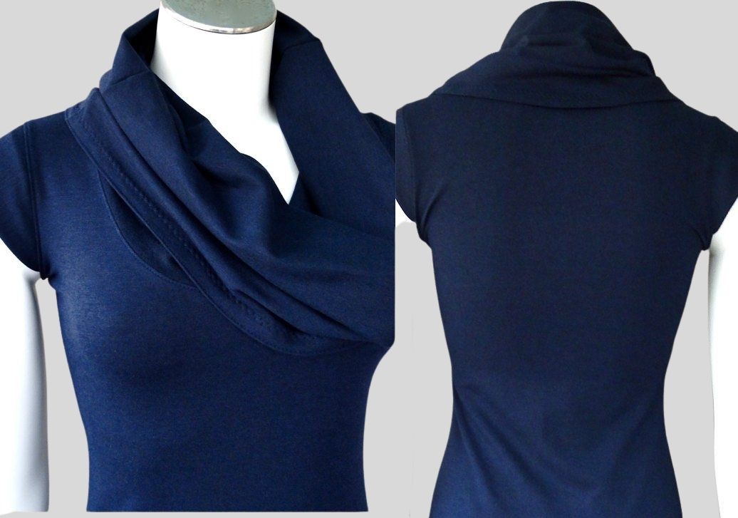 bamboo dress with cowl | Long dress for women | Shop made in Canada women's dresses | Econica