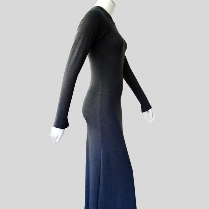 Very long organic cototn sweater dress | Shop maxi dresses from Canada | Econica