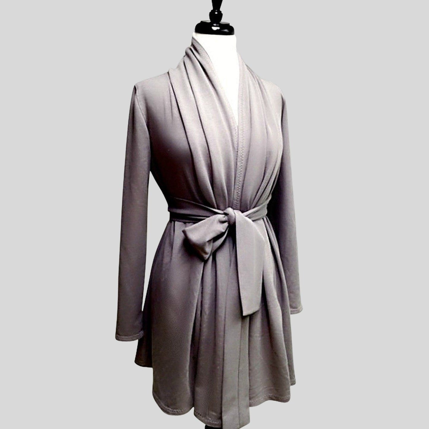 Long cardigan with belt | Shop merino wool cardigans for women | Canada econica
