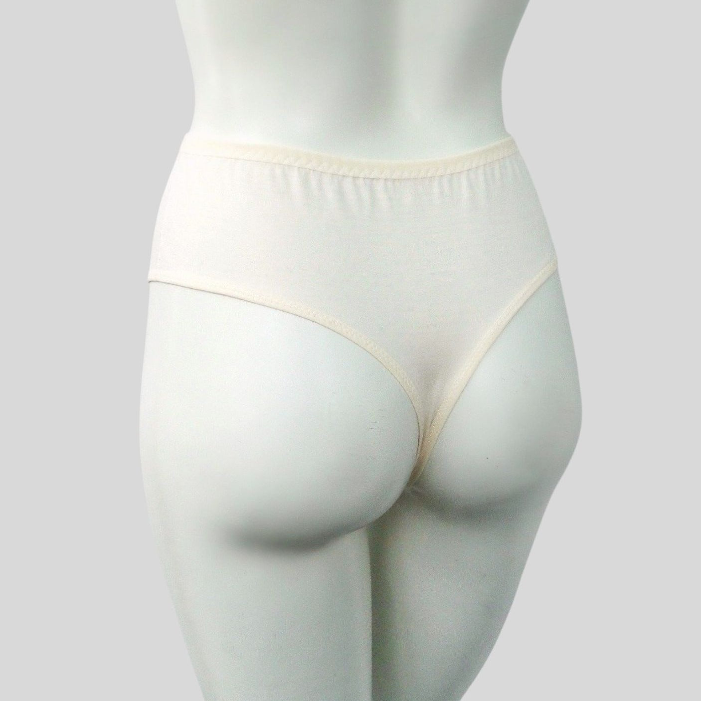 Natural Organic wool thong panties | Shop made in Canada underwear for women | Econica Boutique