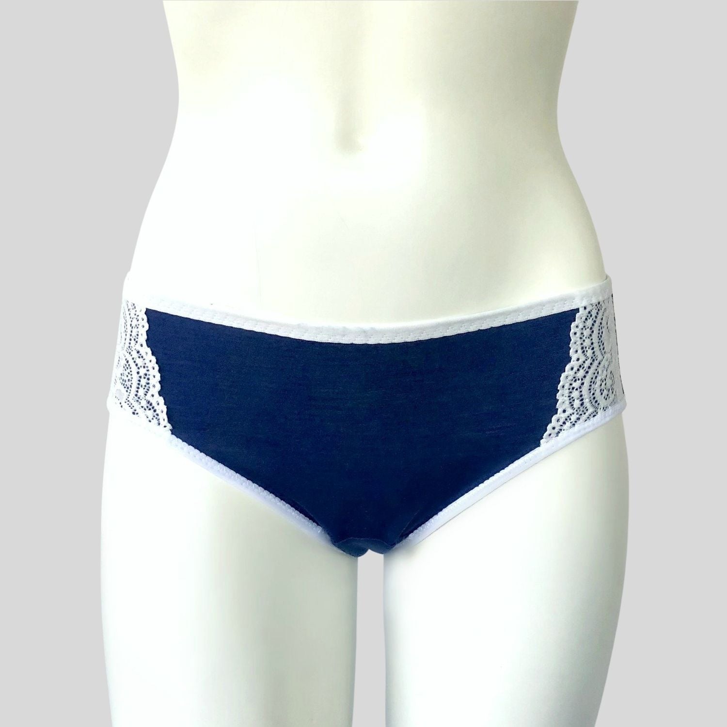 Buy wool bikini underwear, wool lingerie | Blue wool women's underwear | Shop wool underwear for women | Made in Canada women's panties | Econica - wool women's clothes made in Canada
