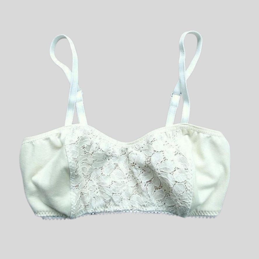 White Organic Cotton High Waisted Set Organic Lingerie, Strappy Lingerie,  Organic Underwear, Wireless Bra, Organic Cotton Underwear -  Canada