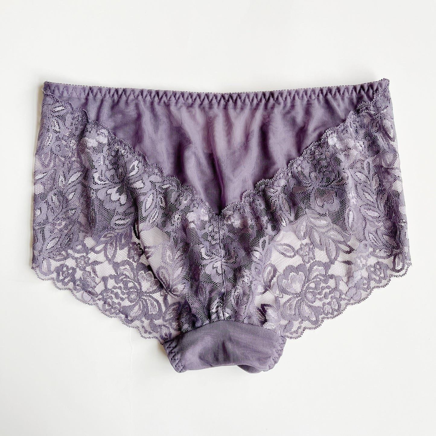 high cut silk panties high waist | Made in Canada scalloped lace underwear