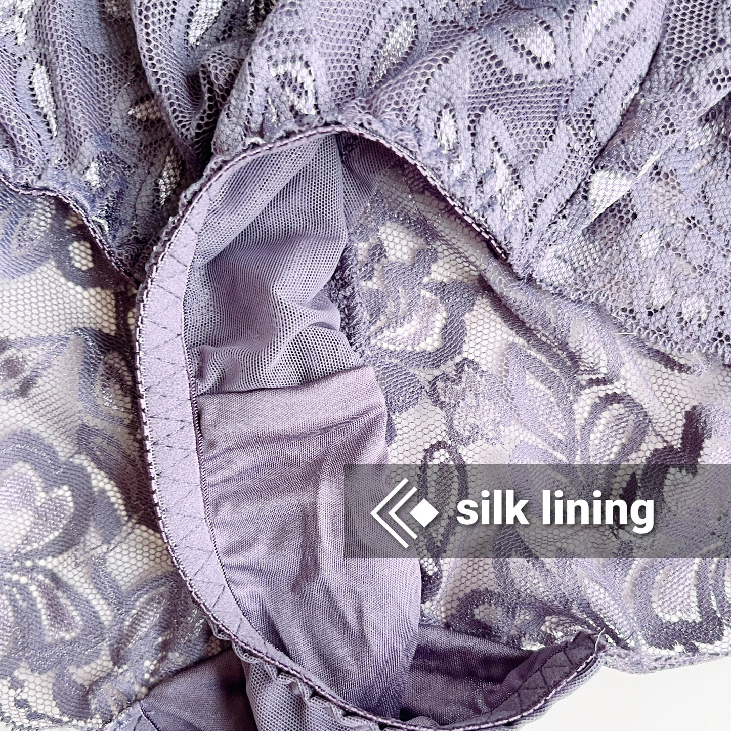100% silk panties high waist | Made in Canada scalloped lace underwear