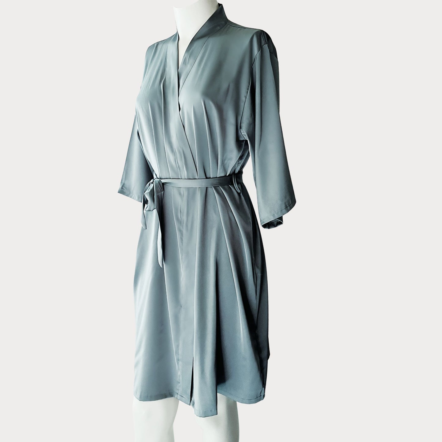 Green satin robe,Bridal Party Robes, Satin Robes, Bridesmaid Robes, Bride Robe, Wedding Day Robe,