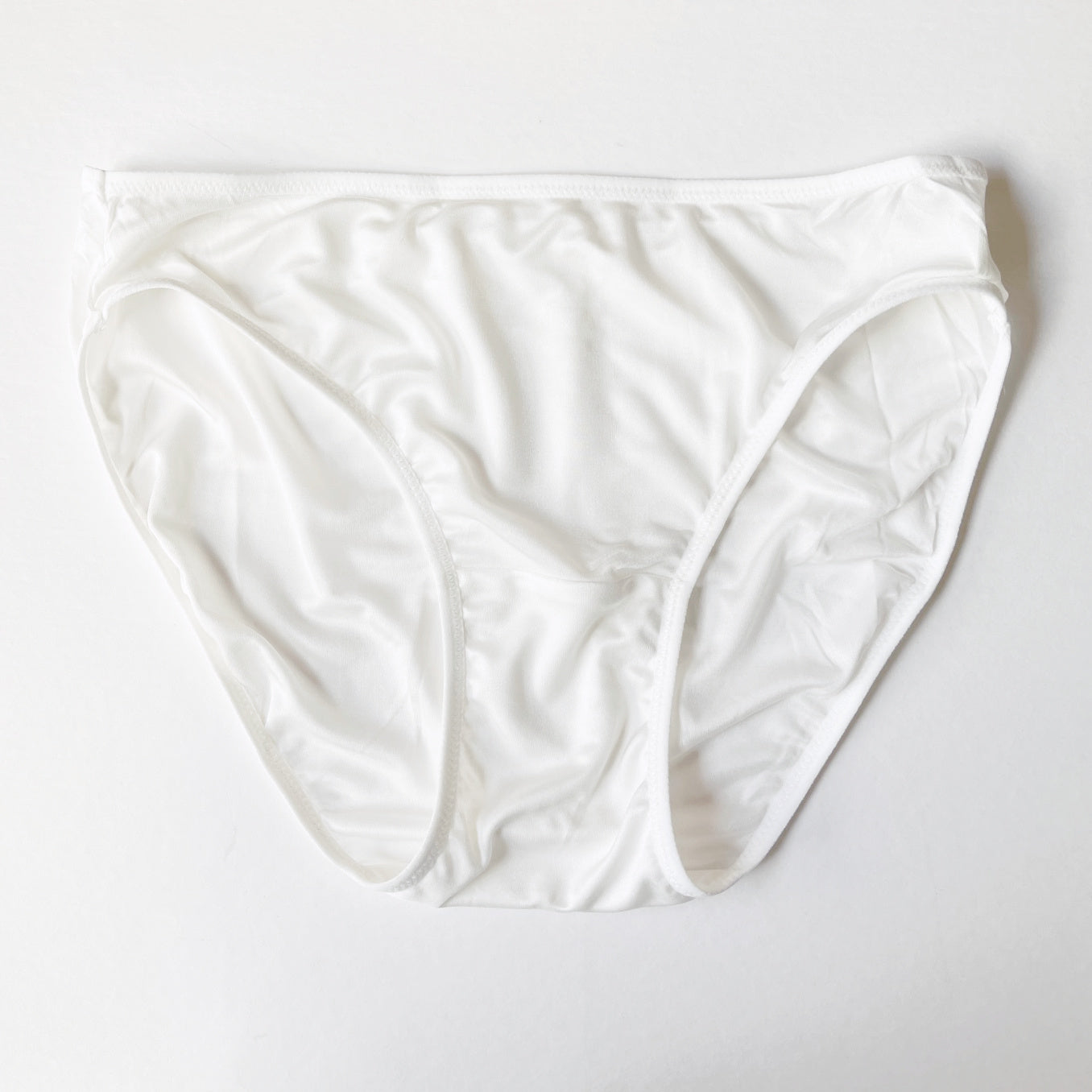 White silk panties for women