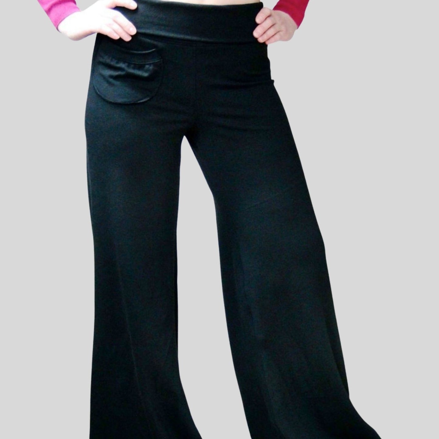 Wide leg black pants | Buy palazzo pants Canada