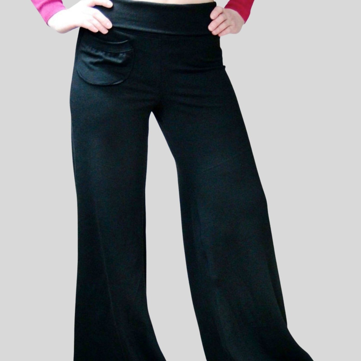 Wide leg black pants | Buy palazzo pants Canada 