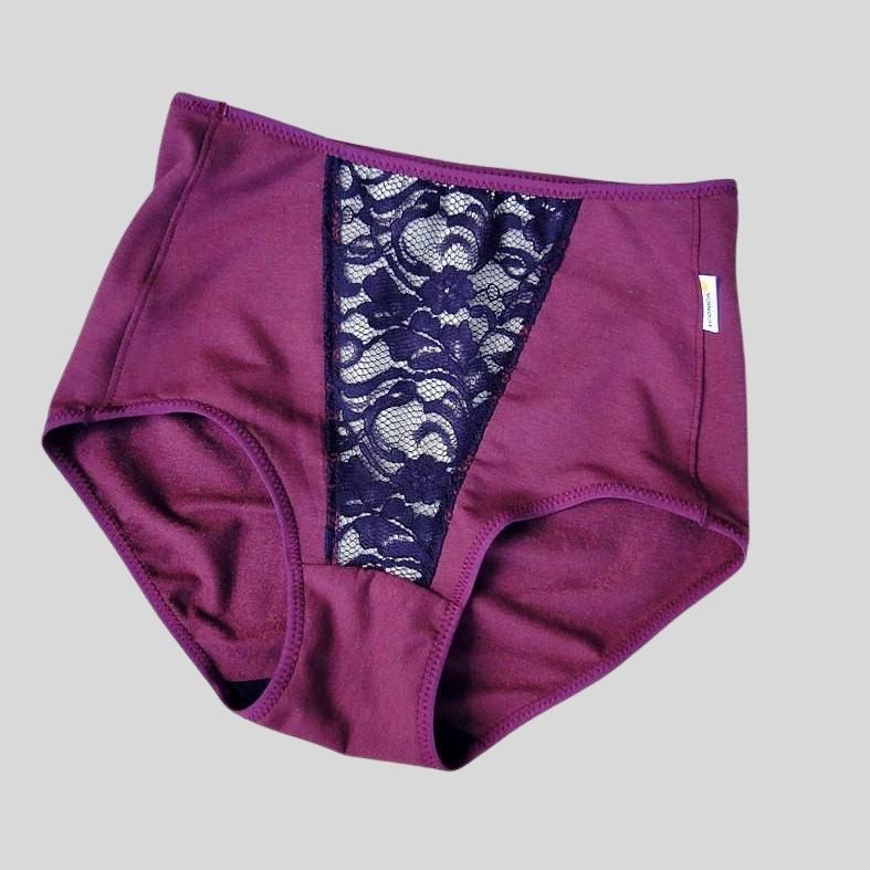 Buy wine red panties organic cotton Canada