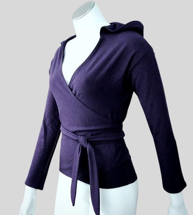 Women's blue hooded sweater wrap | Shop sweatshirt hoodies for women