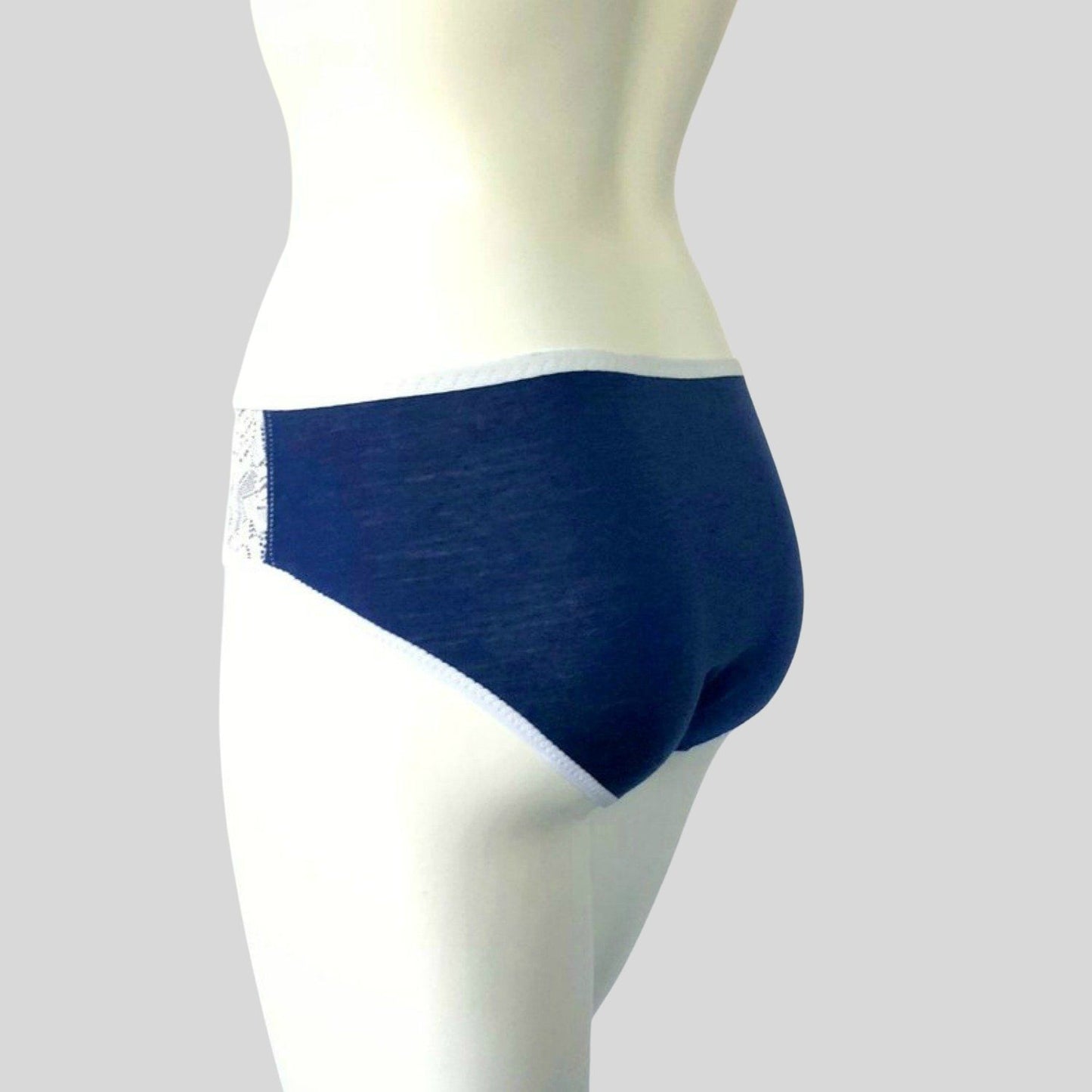 Best Blue wool women's panties | Shop wool underwear for women | Made in Canada women's panties | Econica - wool women's clothes made in Canada