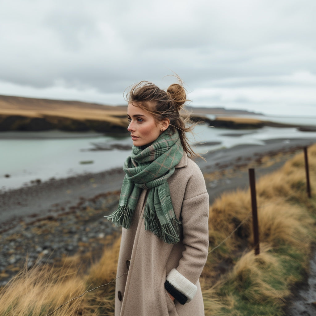 Lambswool long winter scarf | Shop 100% pure wool scarves Canada