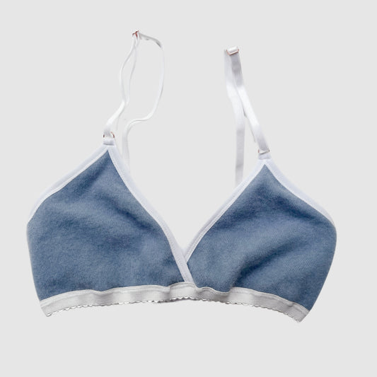 Blue Cashmere bra size Small | Ready to ship cashmere lingerie 
